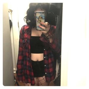 red and blue flannel